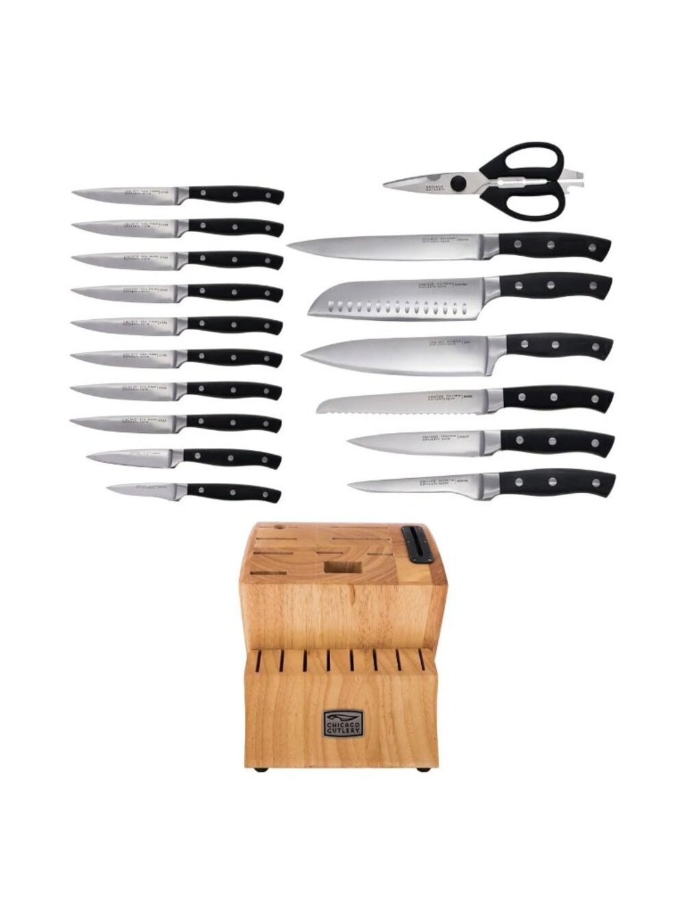 Chicago Cutlery 18pc Insignia2 Knife Block Set with Knife Sharpener New in Box - Picture 6 of 6